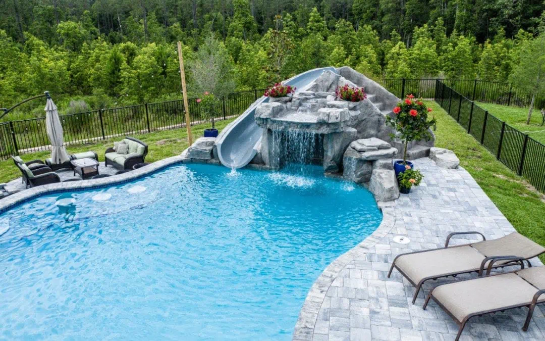 grotto in a pool