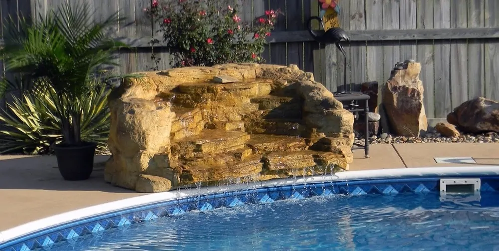 One Piece Swimming Pool Waterfalls