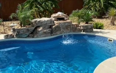 Need waterfall inspiration? Check out this 3 FT Modular Waterfall in Texas