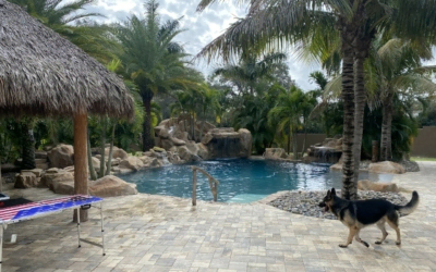 Tropical island vacation spot in a Florida backyard