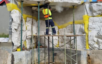 Custom RicoRock Grotto Under Construction in Trinidad